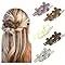 5-Pack Matte Lay Flat Claw Clips Non Slip Multi Style Hair Accessories for Women Girls Wedding and Party Hair Decor