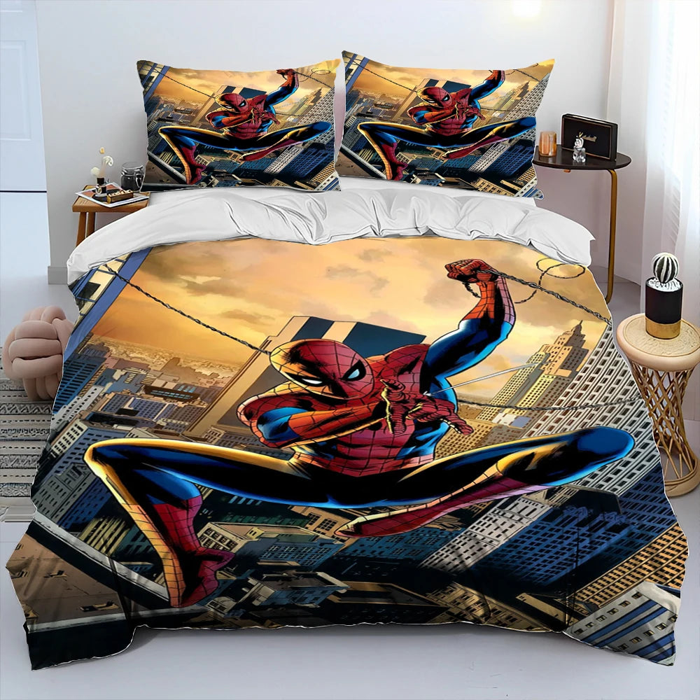 23 Style Spider Man Cartoon Marvel Comforter Bedding Set