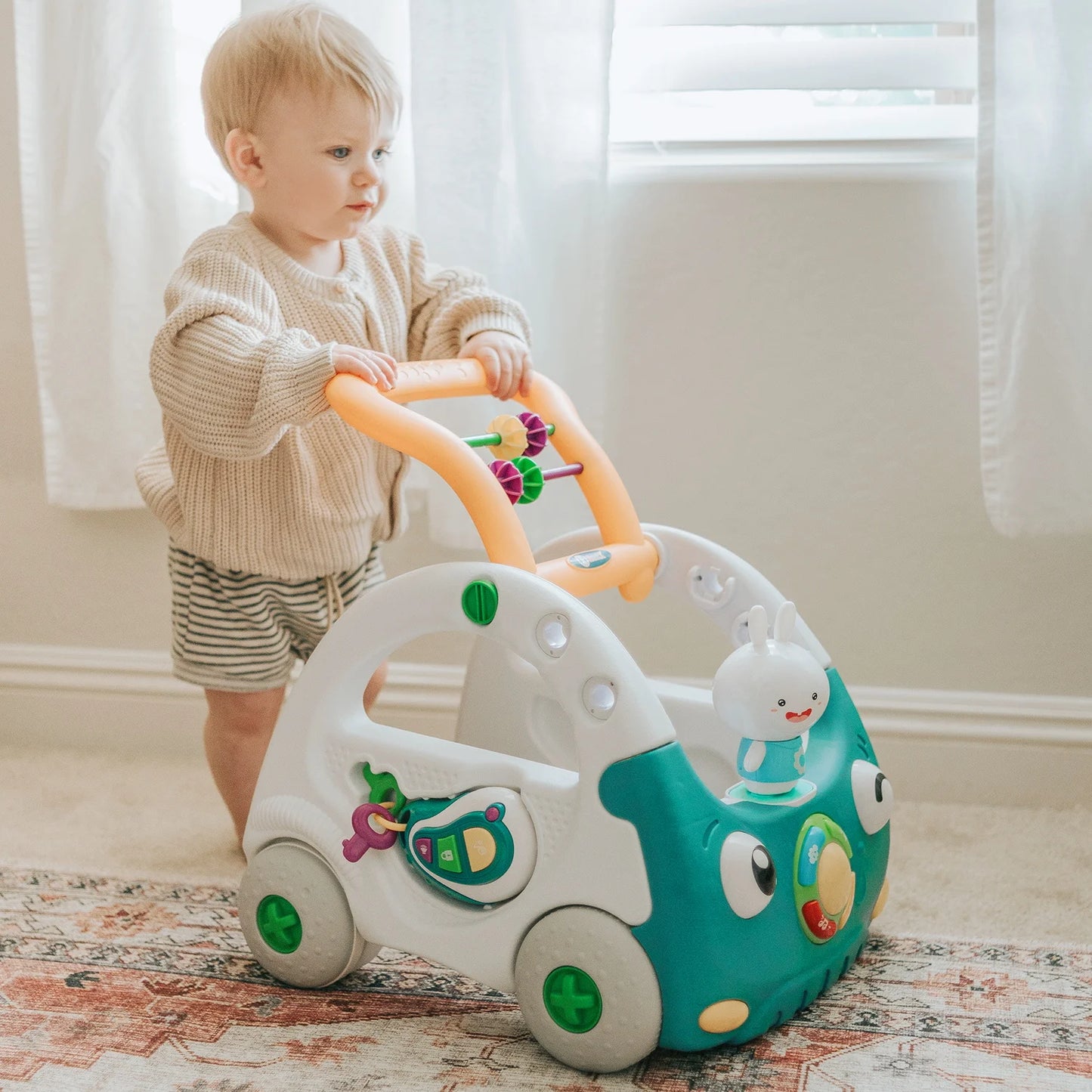 Educiro 4 In 1 Baby Walker for Boys and Girls Sit to Stand Learning Walker Baby Push Walker Learning Push Toys for Baby