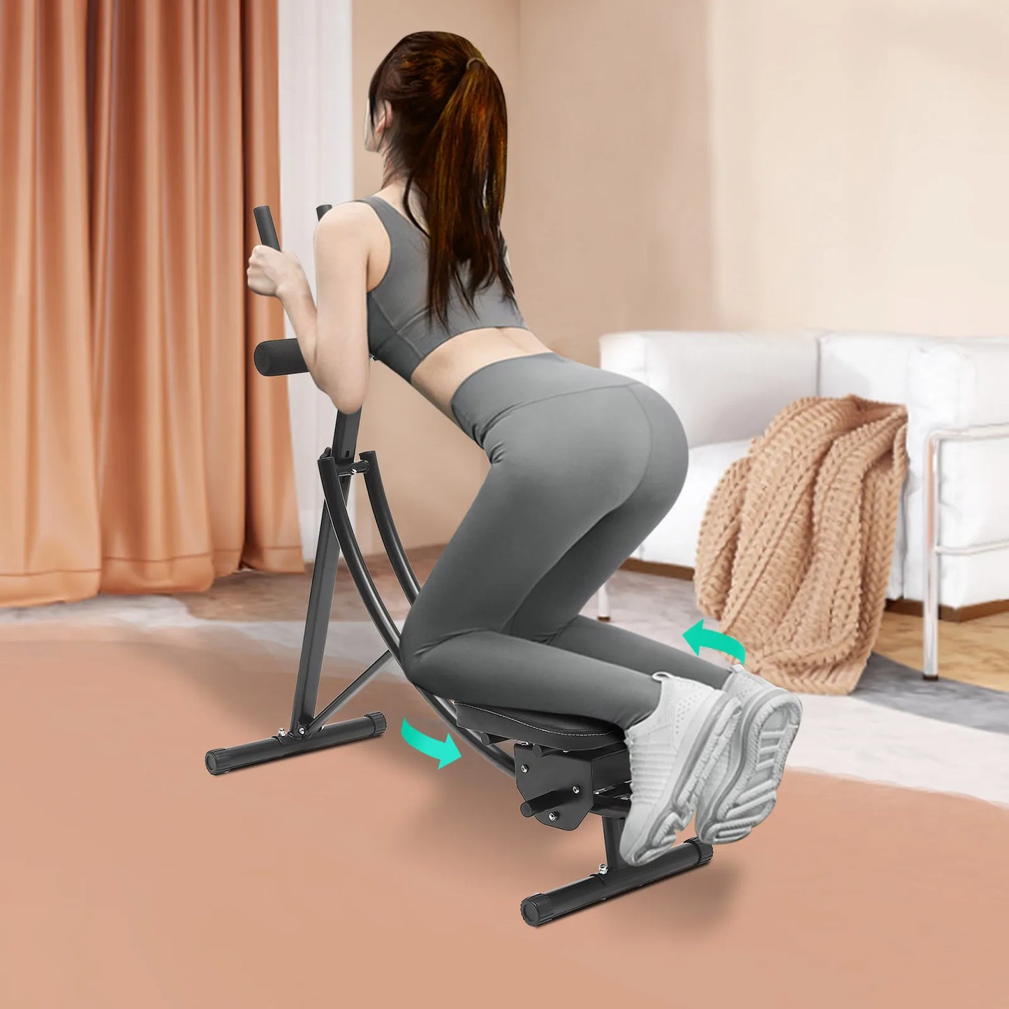 Abdominal Exercise Machine 150kg Capacity Foldable Home Gym