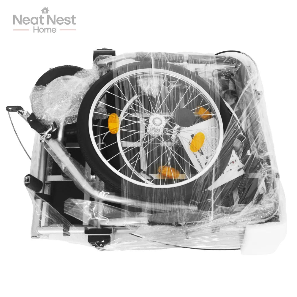 3-in-1 Heavy Duty Bike Cargo Trailer E-Bike Compatible Steel Frame Convertible Stroller and Pull Cart with Suspension Accessories