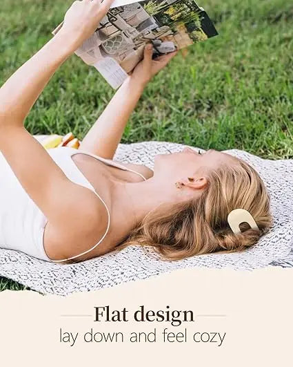 5-Pack Matte Lay Flat Claw Clips Non Slip Multi Style Hair Accessories for Women Girls Wedding and Party Hair Decor