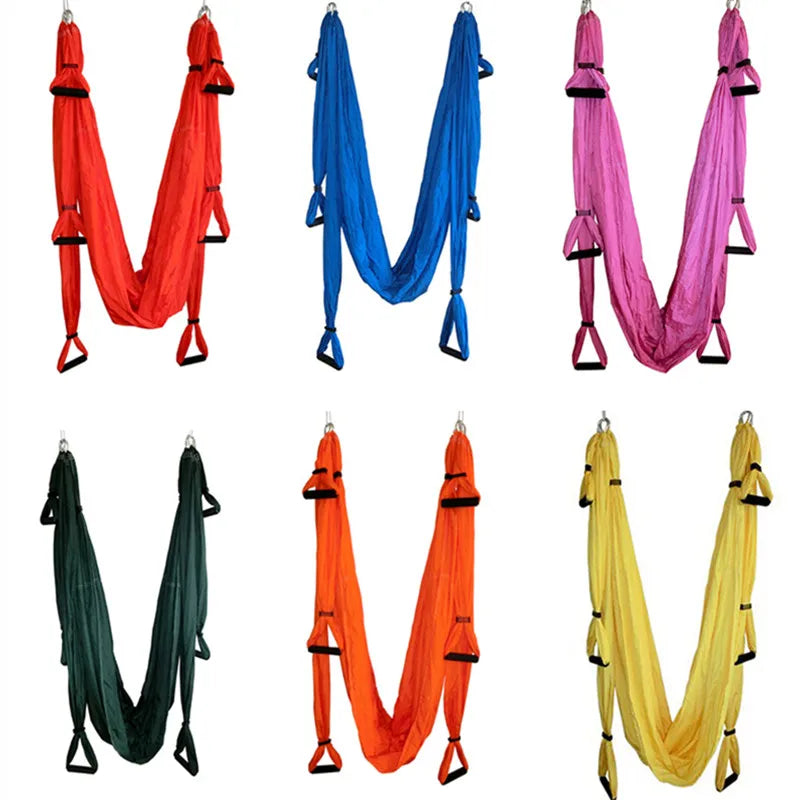 Parachute Fabric Yoga Hammock Inversion Therapy 6 Grip