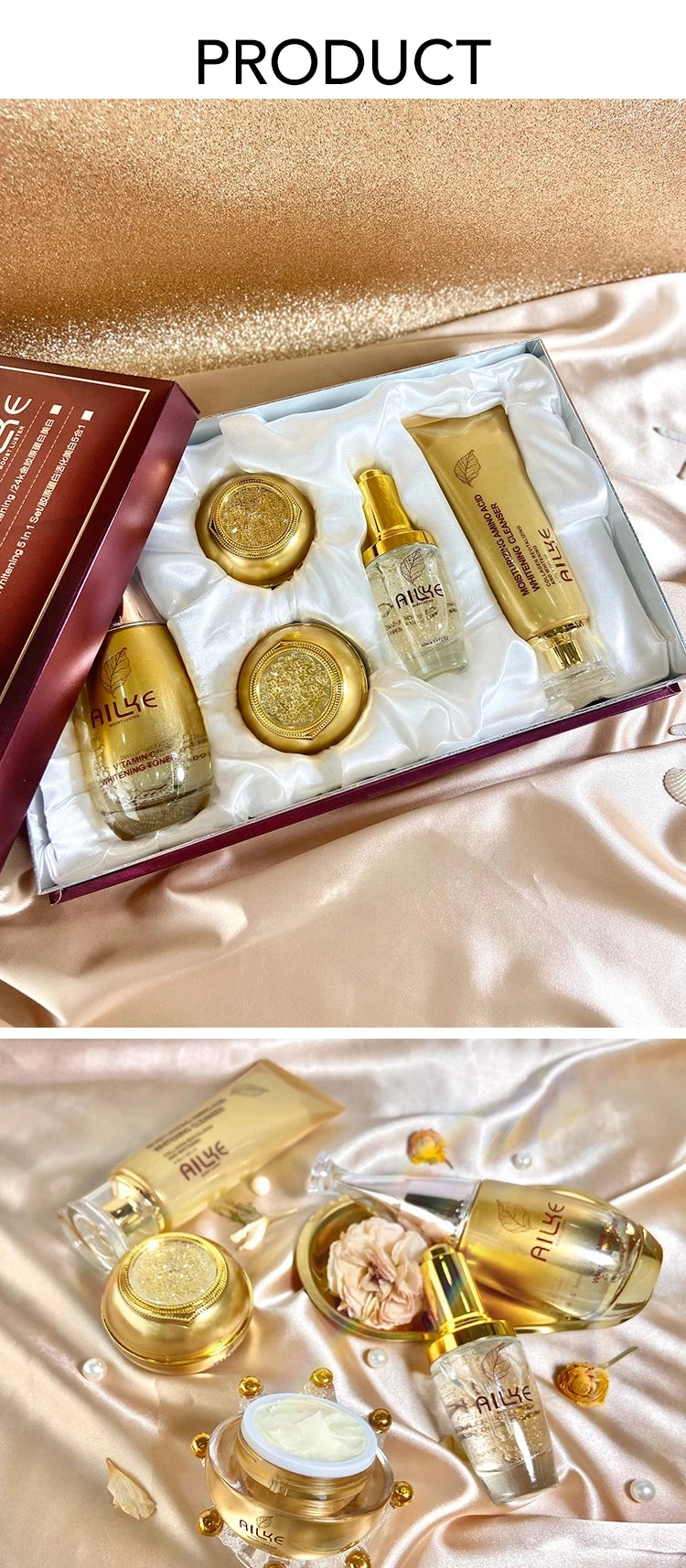 AILKE Cosmetics Facial Skin Care Set Moisturizing Whitening Sleeping Beauty Wrinkle Cream Female Wholesale