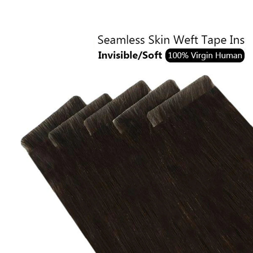 [12 Months] Ugeat Invisible Tape In Human Hair Extensions