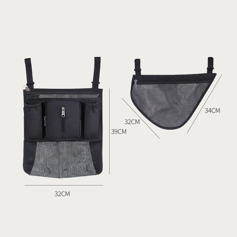 Sunveno Baby Stroller Organizer Bag Infant Pram Cart Storage Bag with Insulated Pockets and 7 Pockets for Stroller Accessories