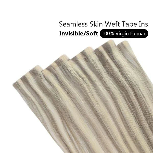 [12 Months] Ugeat Invisible Tape In Human Hair Extensions