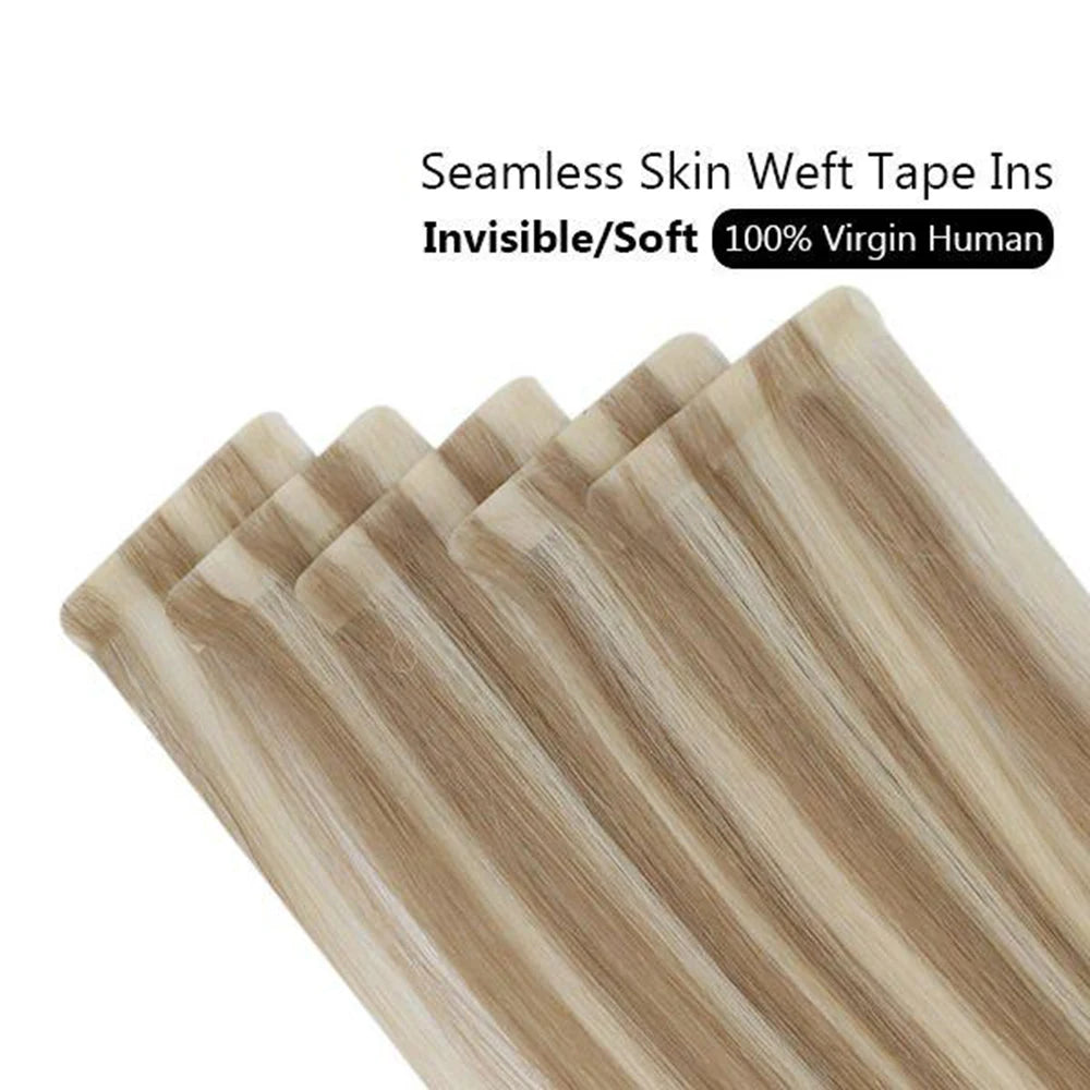 [12 Months] Ugeat Invisible Tape In Human Hair Extensions