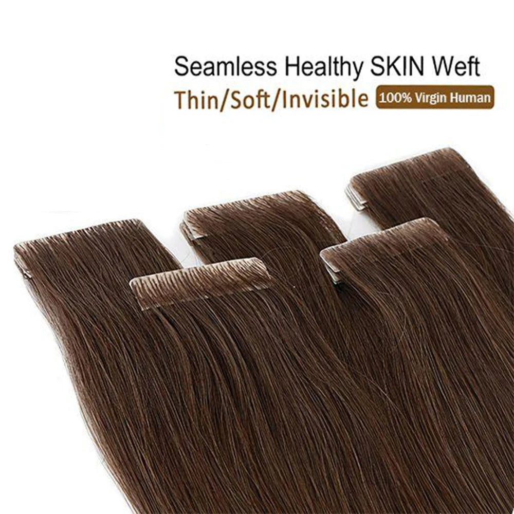 [12 Months] Ugeat Invisible Tape In Human Hair Extensions