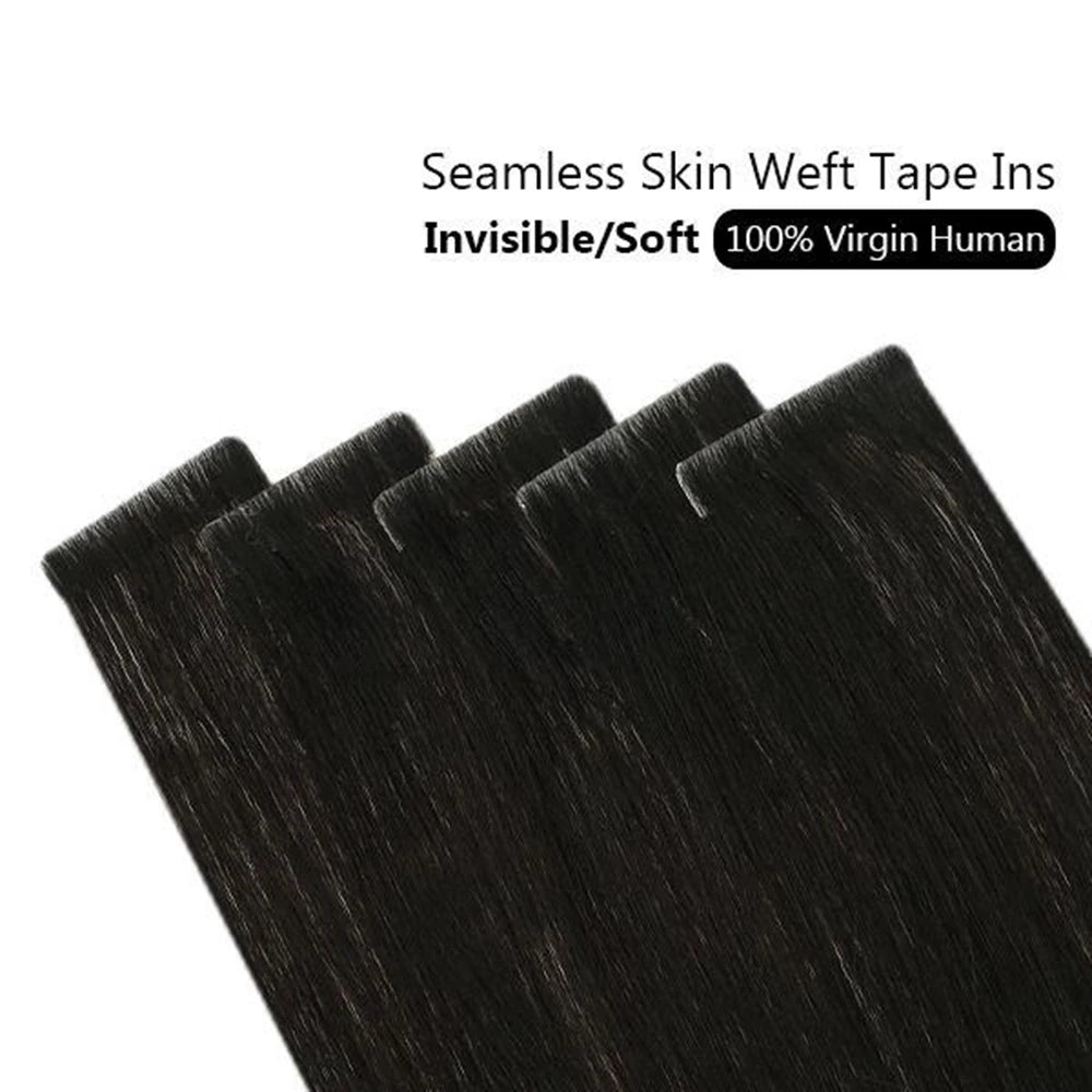 [12 Months] Ugeat Invisible Tape In Human Hair Extensions