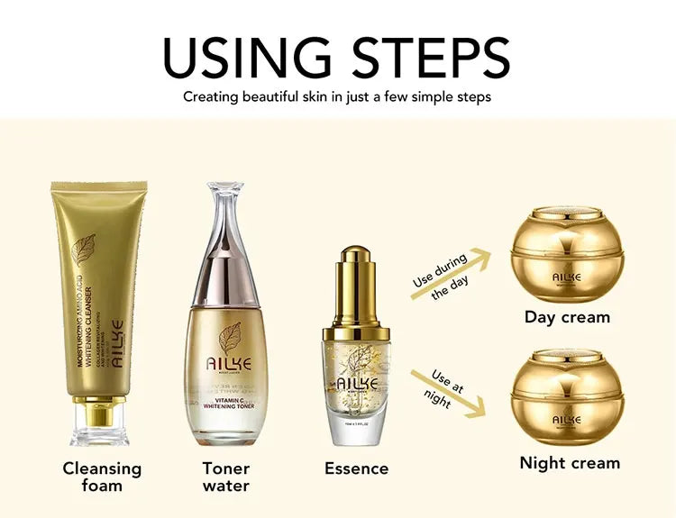 AILKE Cosmetics Facial Skin Care Set Moisturizing Whitening Sleeping Beauty Wrinkle Cream Female Wholesale