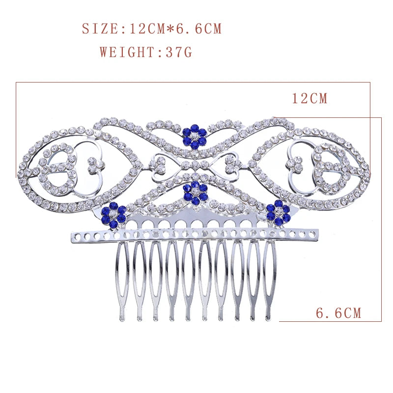Movie "The Twilight" Film Quality Breaking Dawn Bella's Hair Comb Bridal Crown with Blue Crystals