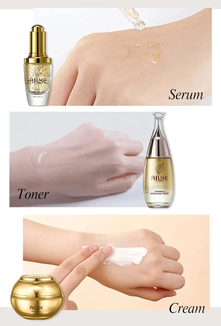 AILKE Cosmetics Facial Skin Care Set Moisturizing Whitening Sleeping Beauty Wrinkle Cream Female Wholesale