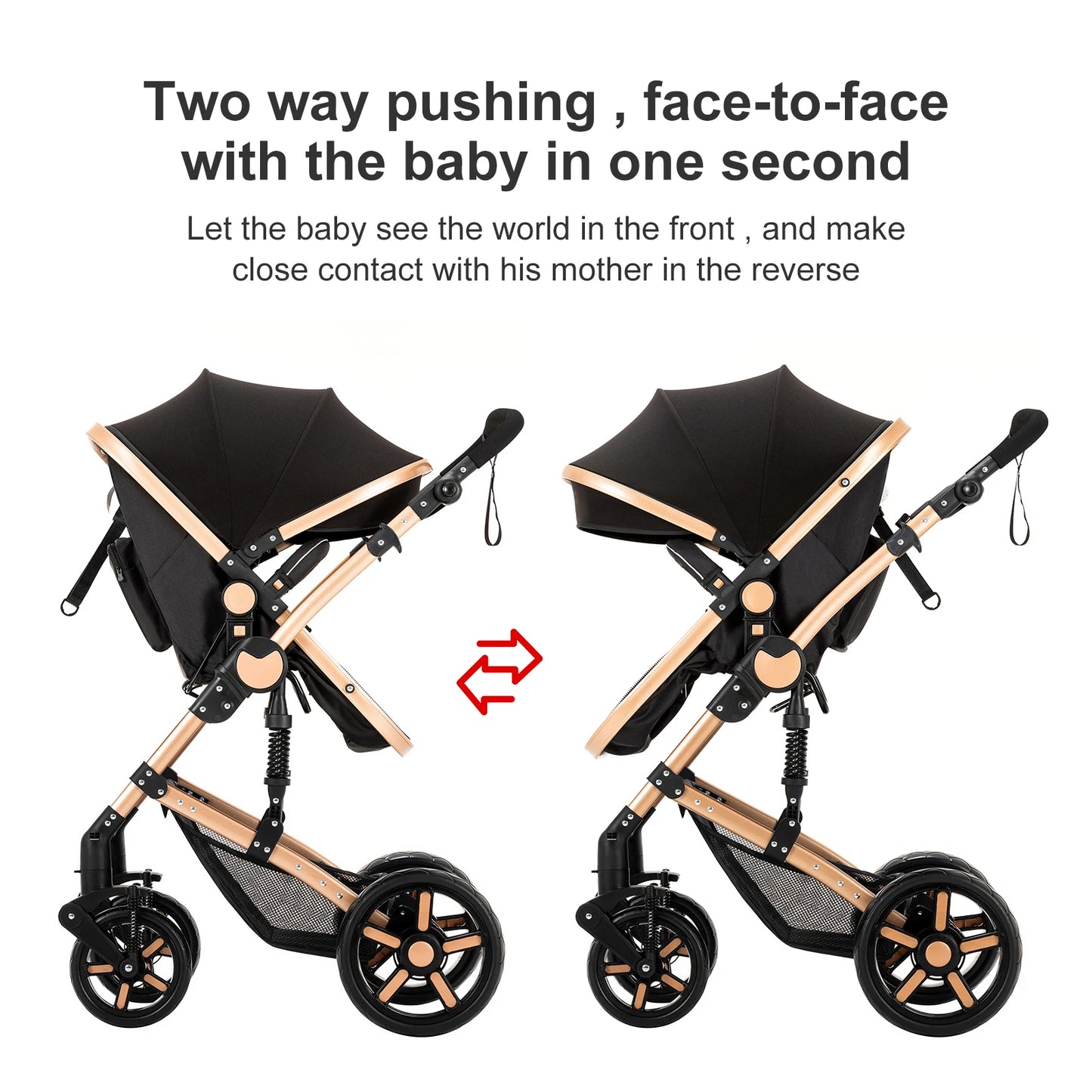 High Quality Newborn Lightweight Baby Stroller 3 in 1 ISOfix