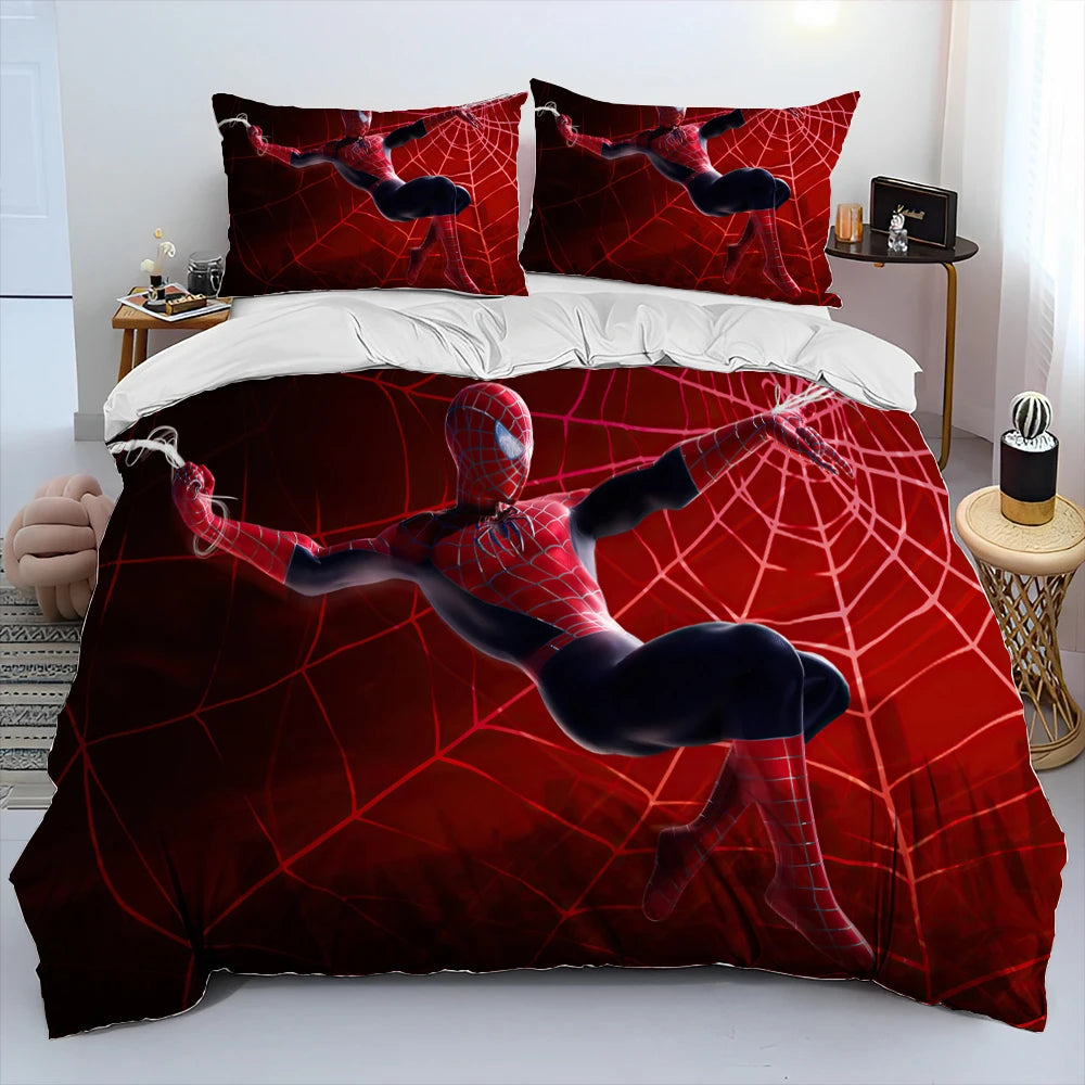 23 Style Spider Man Cartoon Marvel Comforter Bedding Set