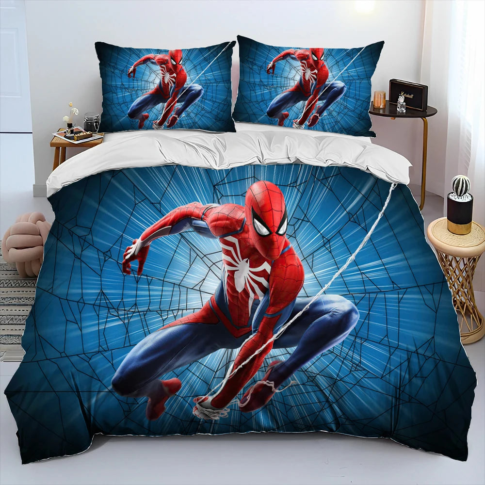 23 Style Spider Man Cartoon Marvel Comforter Bedding Set