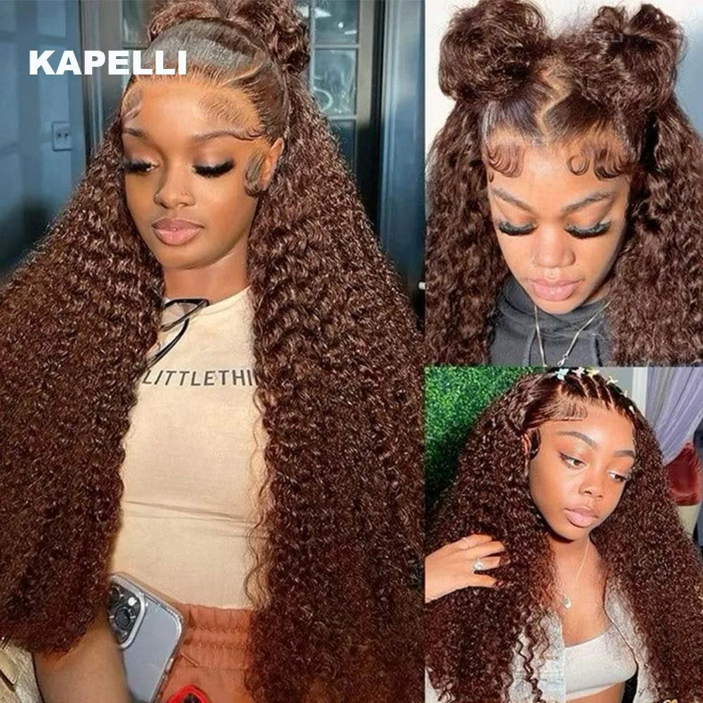 10A Brazilian Body Wave Bundles with 4x4 Lace Closure Brown Blonde Remy Human Hair