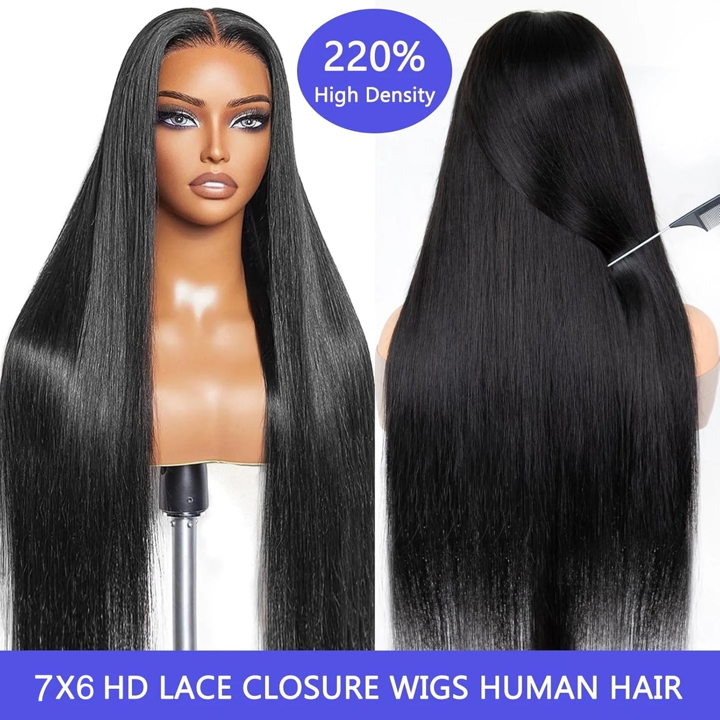 250Density 30 Inch Glueless Wigs Human Hair 13x6 HD Lace
