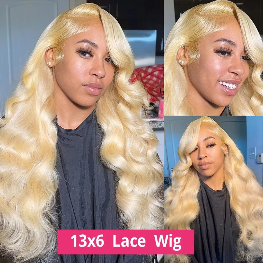 Body Wave 613 Hd Lace Frontal Wig 250 Density Honey Blonde