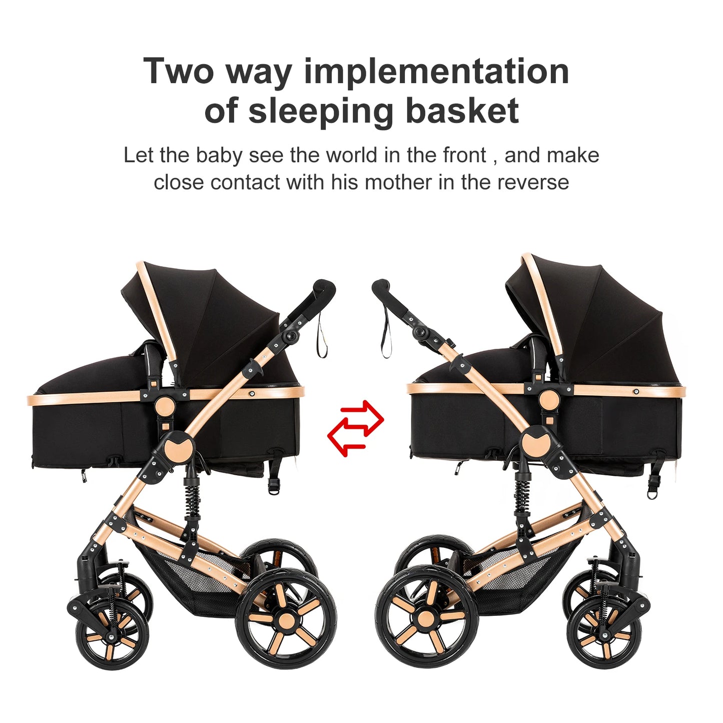 High Quality Newborn Lightweight Baby Stroller 3 in 1 ISOfix
