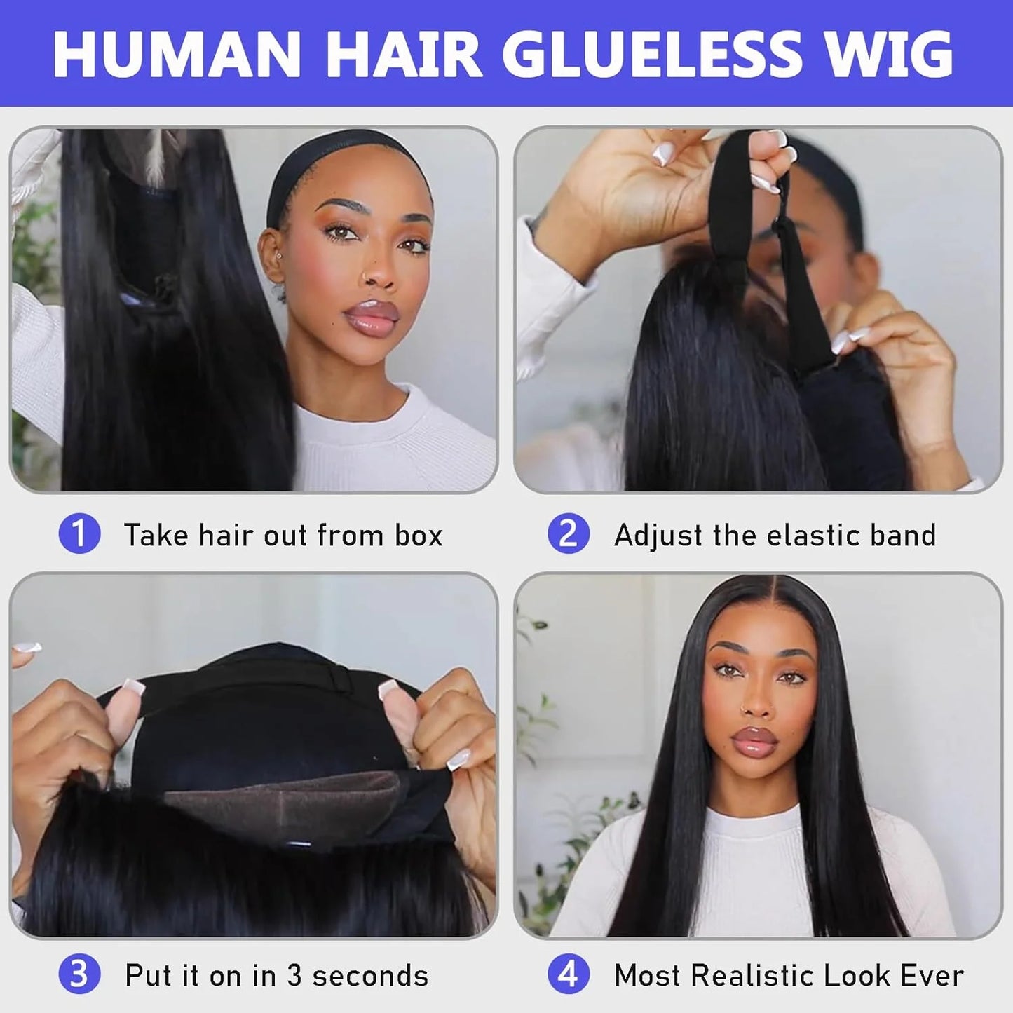 250Density 30 Inch Glueless Wigs Human Hair 13x6 HD Lace