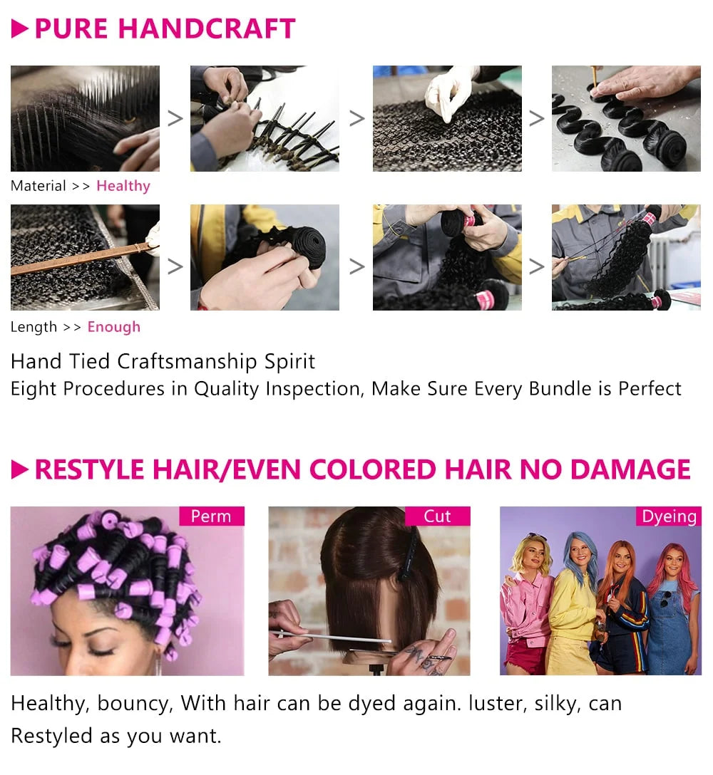 10A Brazilian Body Wave Bundles with 4x4 Lace Closure Brown Blonde Remy Human Hair