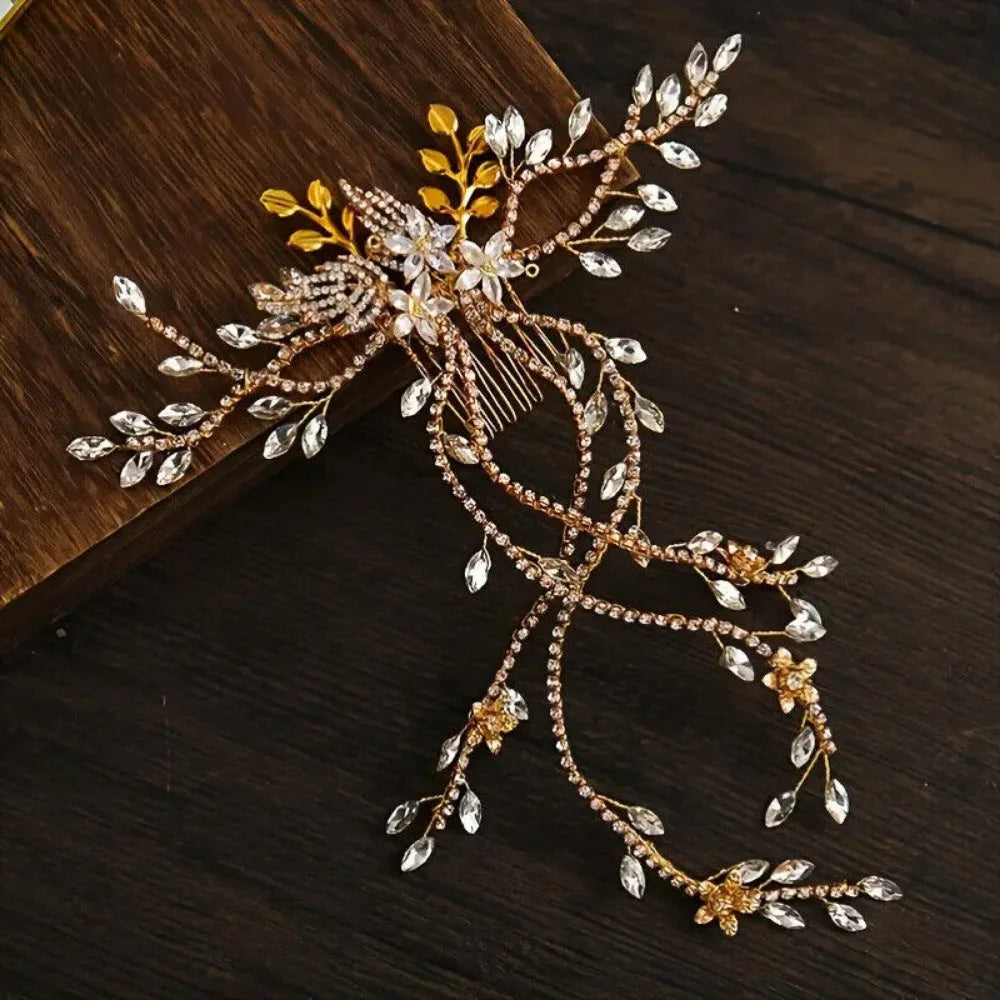 Crystal Bridal Headpieces for Brides Silver Hair Accessories