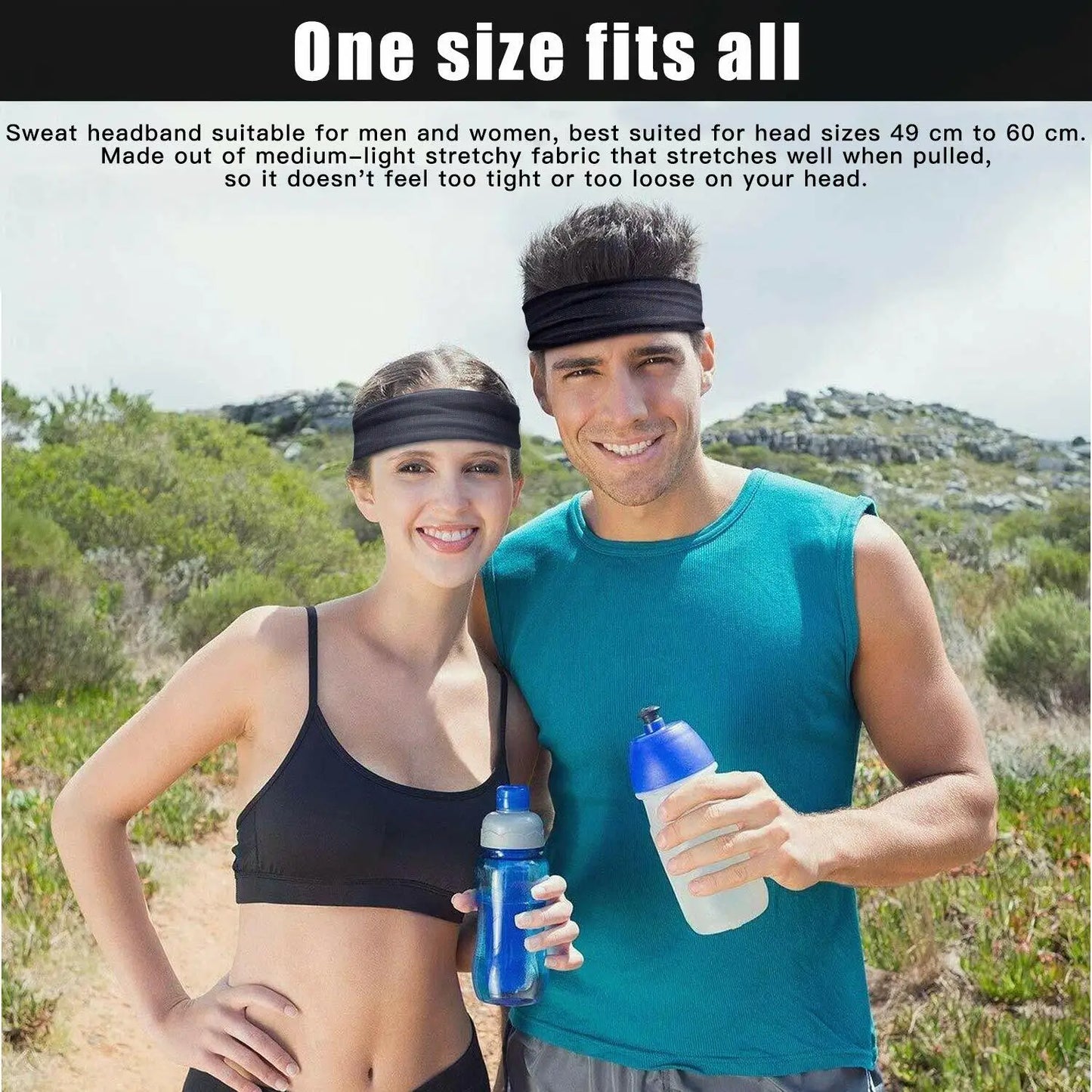 Women Yoga Running Sports Headbands Workout Hair Bands Turban Head Wrap Gym Fitness Stretch Sweatband Wide Hair Band