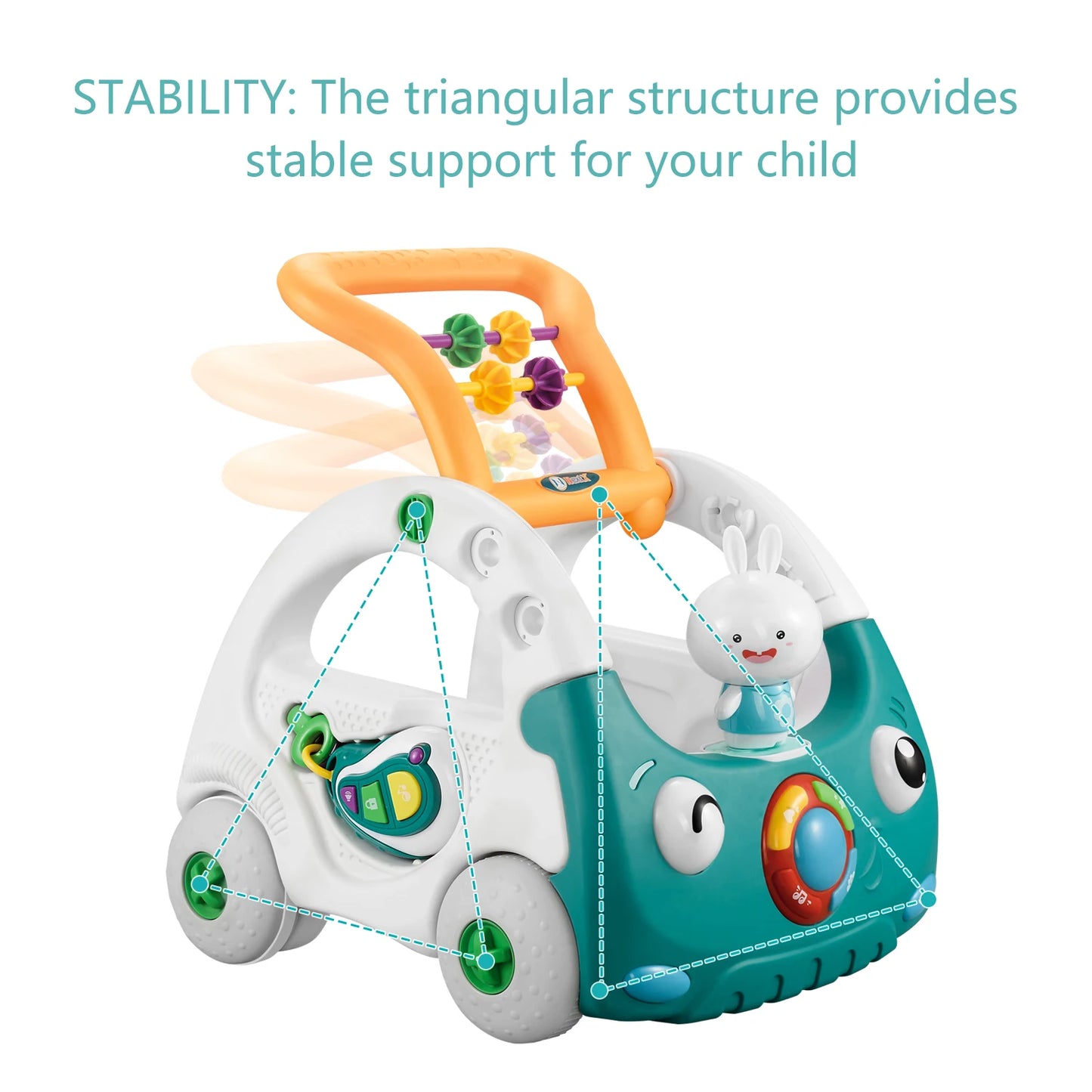 Educiro 4 In 1 Baby Walker for Boys and Girls Sit to Stand Learning Walker Baby Push Walker Learning Push Toys for Baby