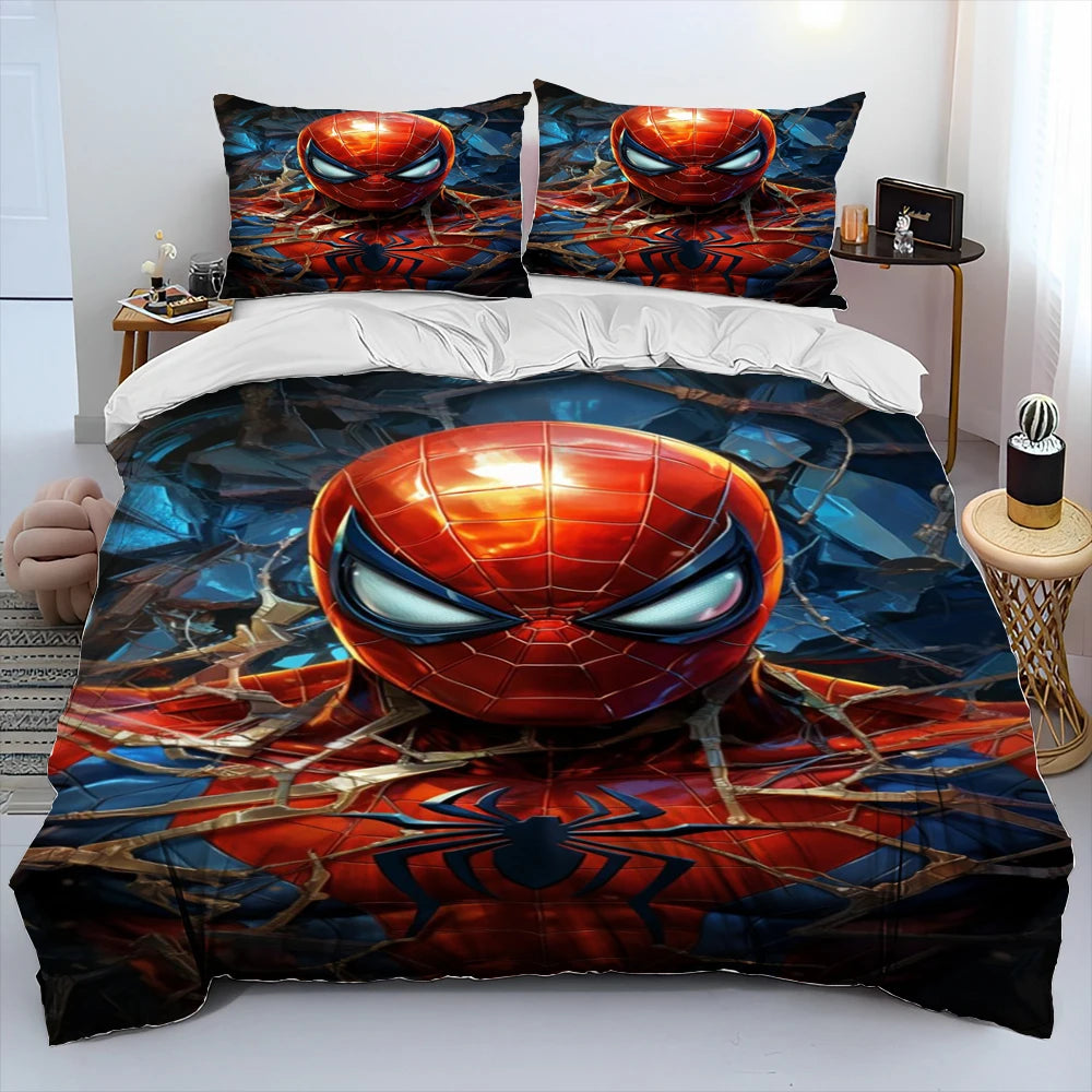 23 Style Spider Man Cartoon Marvel Comforter Bedding Set