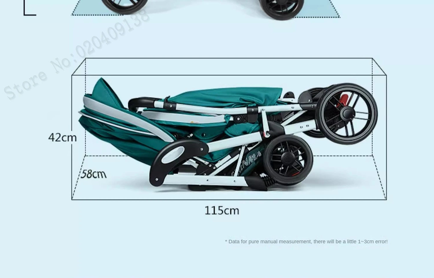 Twins Baby Stroller Can Sit And Lie Down Folding Lightweight