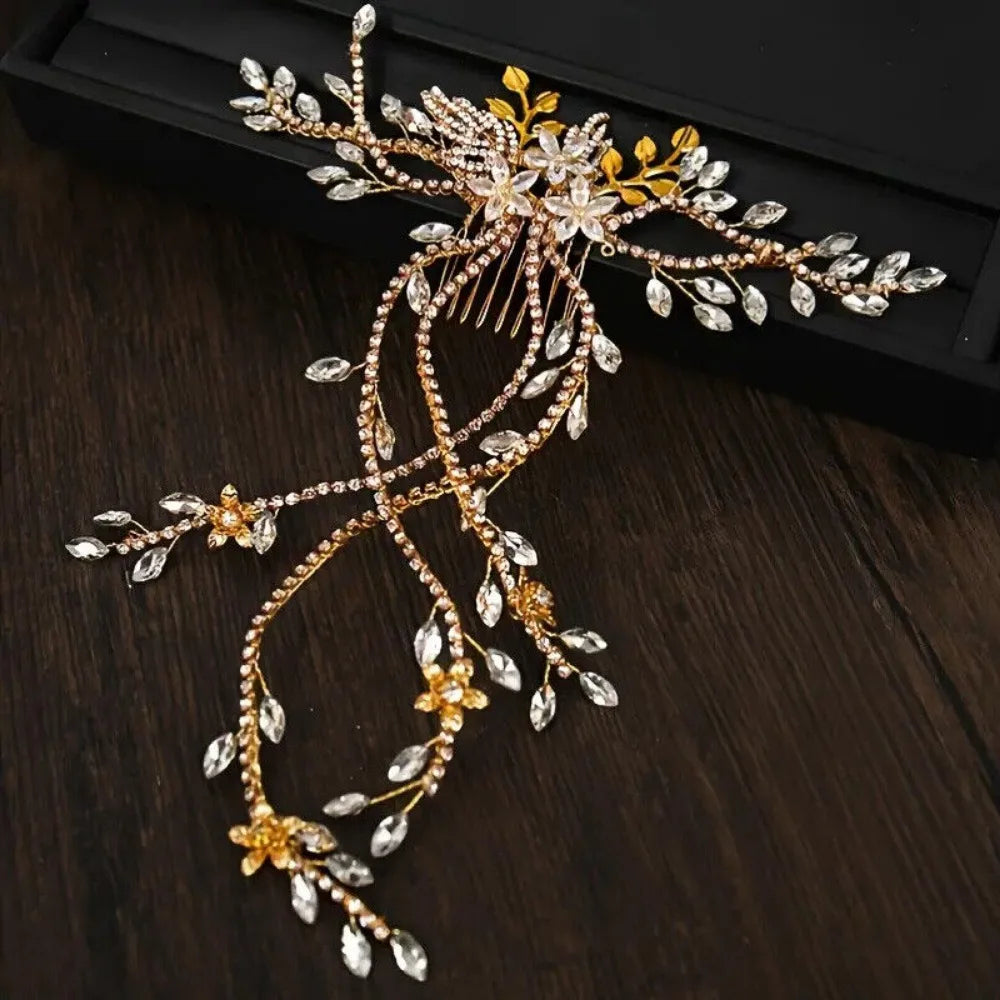 Crystal Bridal Headpieces for Brides Silver Hair Accessories