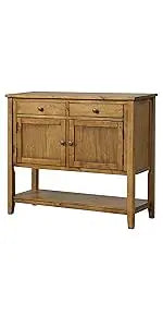 Console Table Sideboard Sofa Entryway Side Table Furniture with Six Drawers and Bottom Shelf for Living Room Home Decor