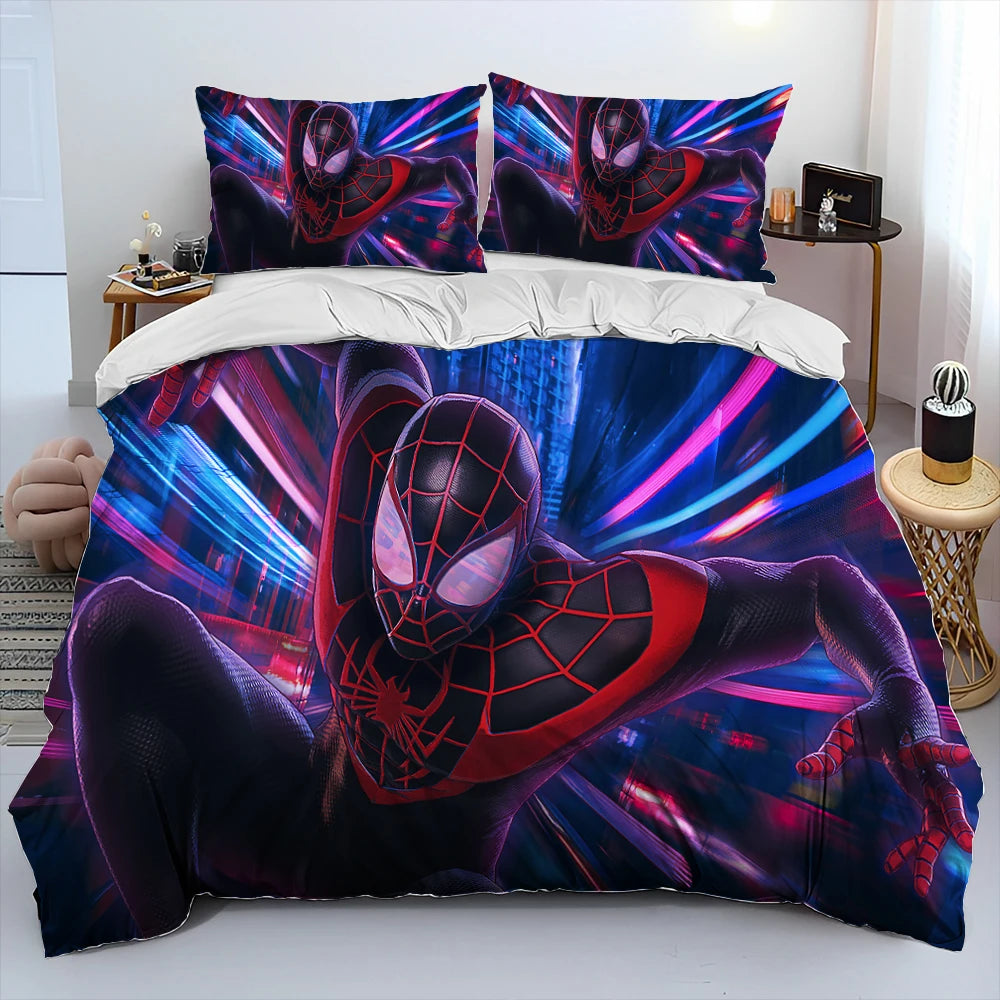 23 Style Spider Man Cartoon Marvel Comforter Bedding Set