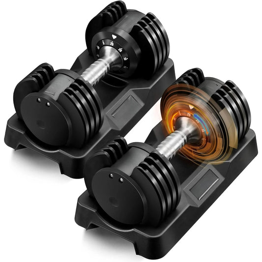 Adjustable Dumbbell Set With Anti Slip Handles 5 Weights