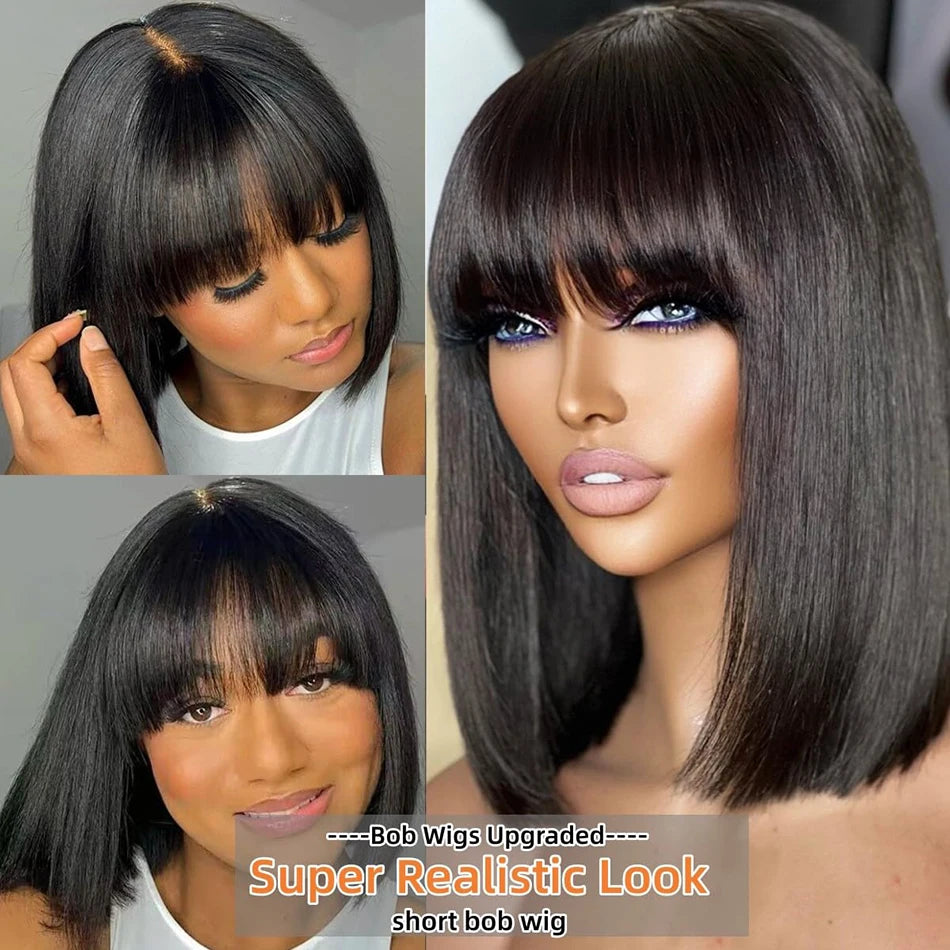 3X1 Middle Part Lace Wig Bob Wigs Bone Straight Human Hair