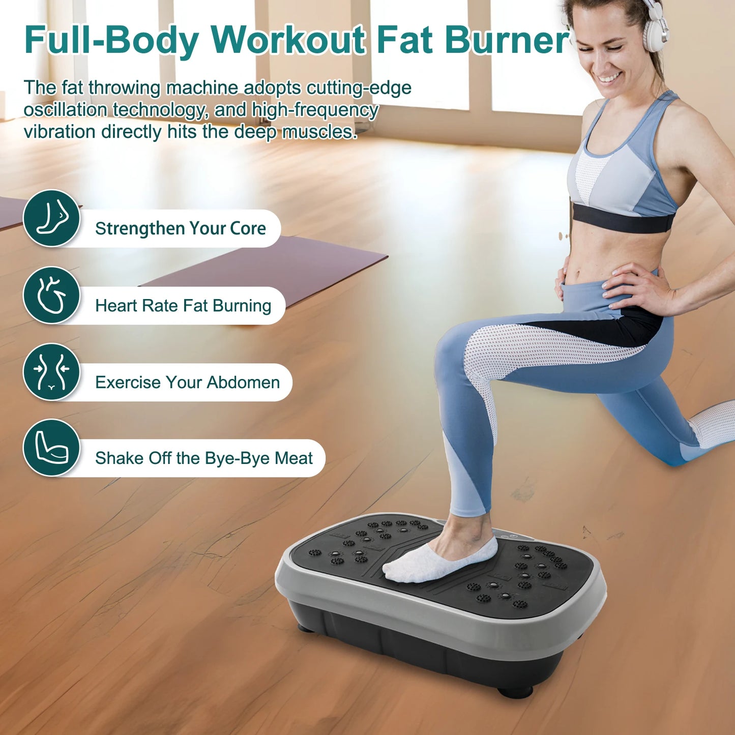 Vibration Plate Exercise Machine Fat Burning Home Equipment