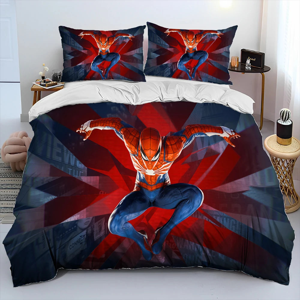 23 Style Spider Man Cartoon Marvel Comforter Bedding Set