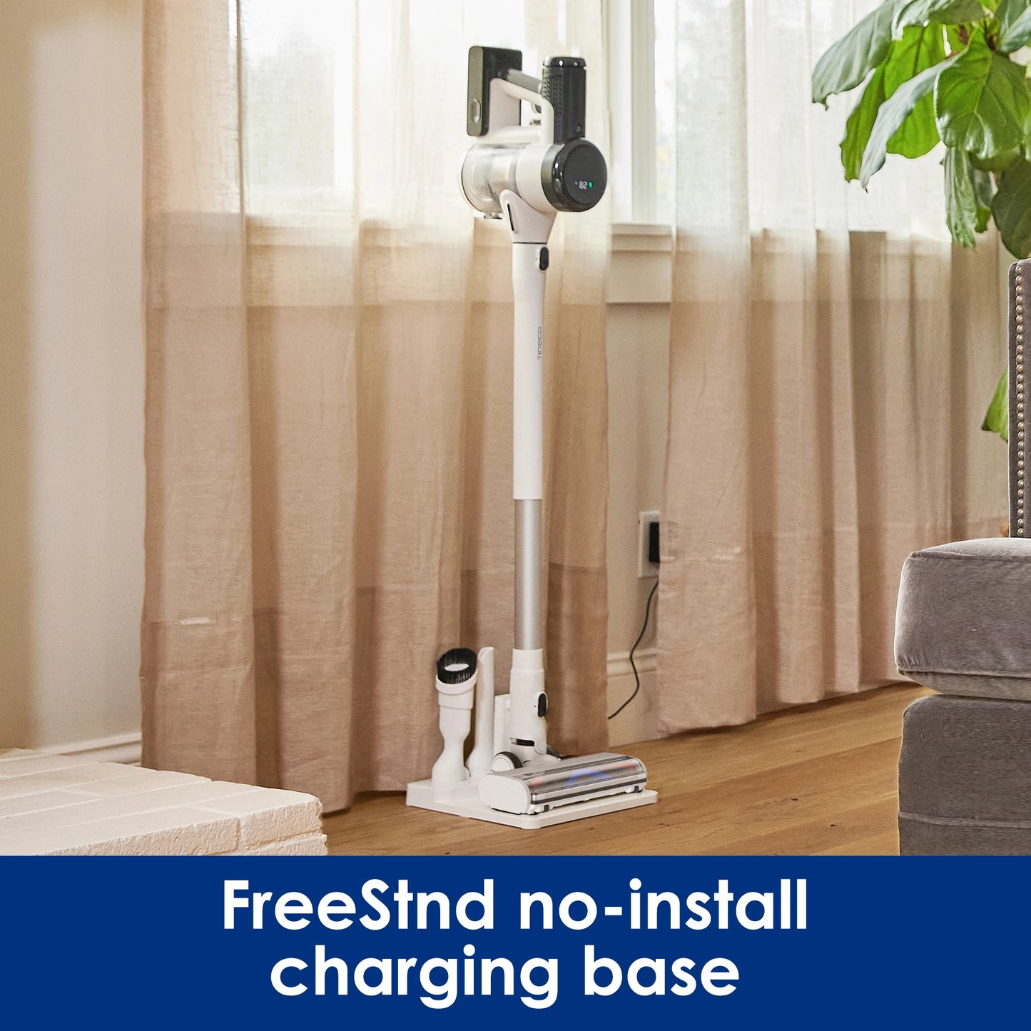 Tineco Pure One S15 Ess Smart Cordless Vacuum Cleaner Stick Brush Deep Clean Hard Floor Carpets Pet Hair Clean LED Light