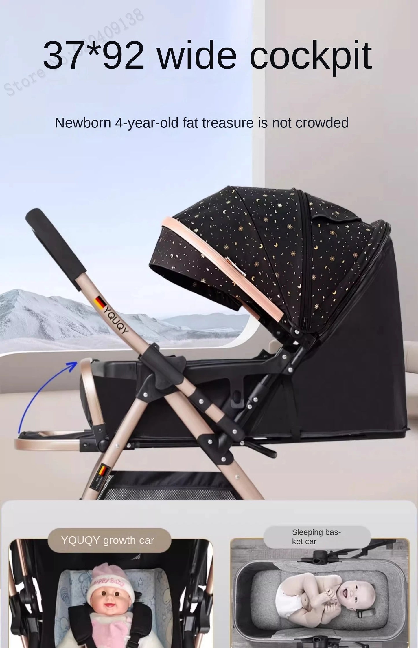 Twins Newborn 0-4 Years Old Baby Stroller Can Sit Lie Down