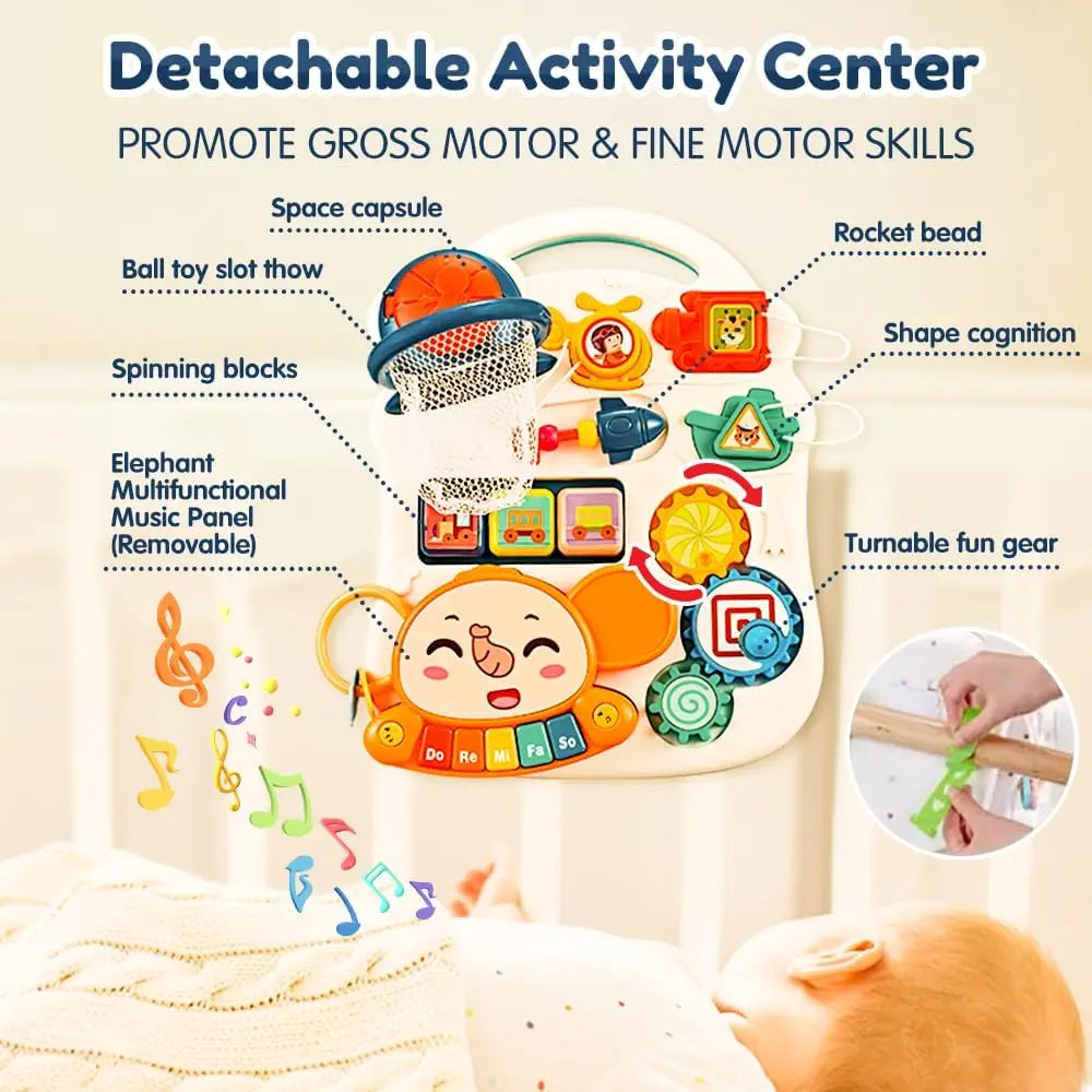 VATOS Baby Walker 5 in 1 Sit to Stand Learning Scooter Balance Bike Push Walker Table Toys with Music for Toddlers and Infant Kids