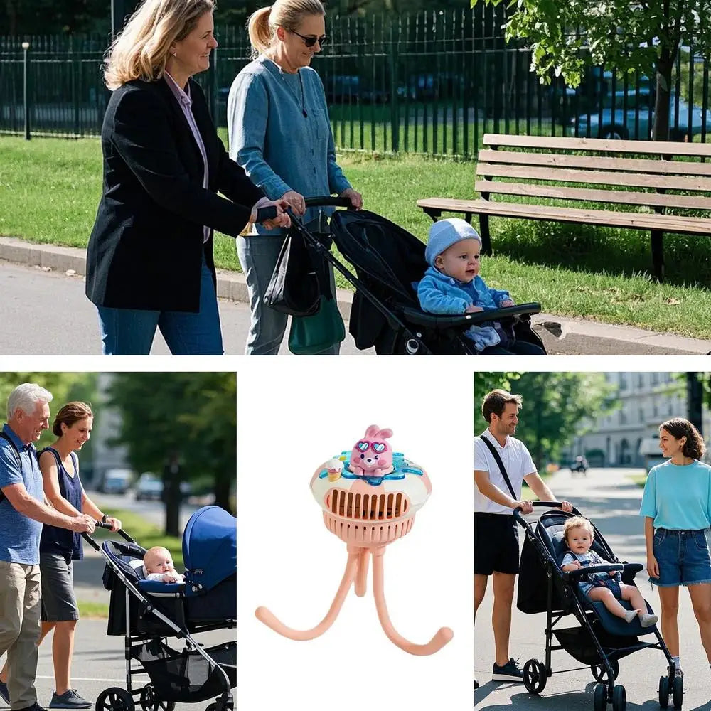 Baby Fan For Stroller And Car Seat 3 Speed Clip On Quiet Pram Cooling Accessory For Toddler Outdoor Use