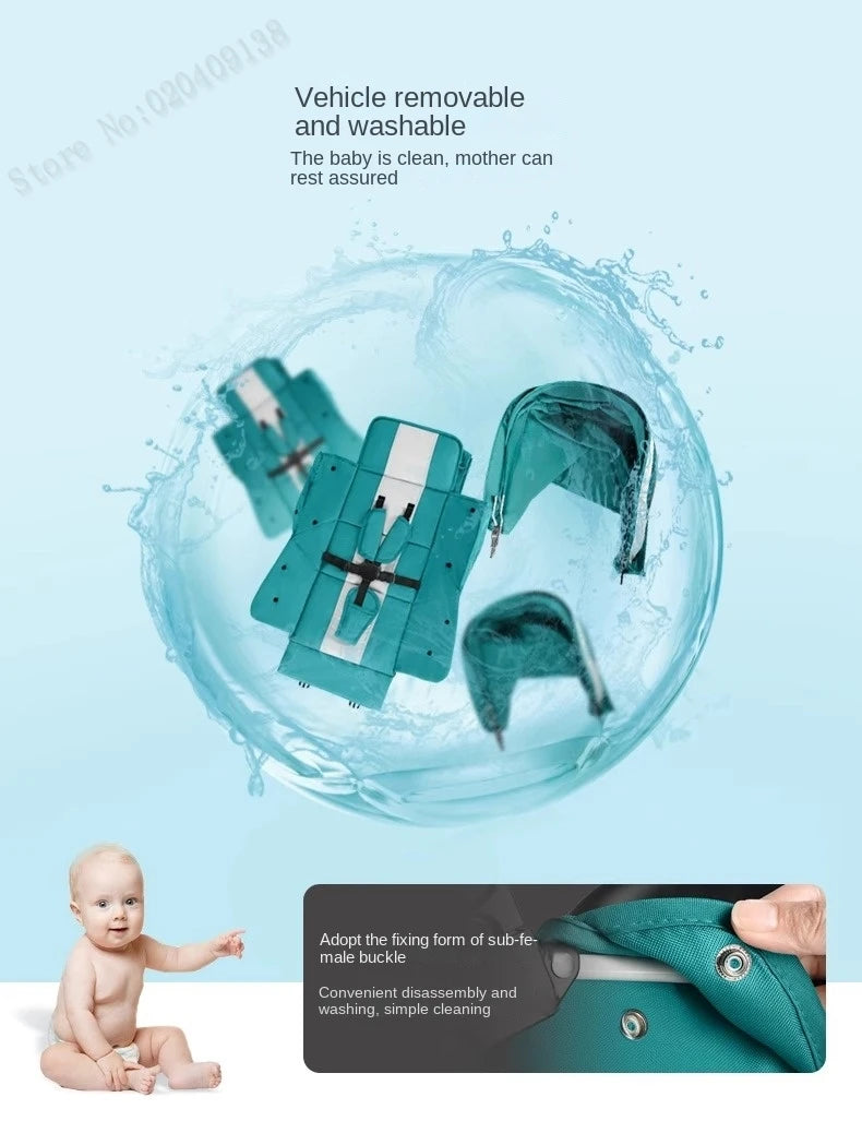 Twins Baby Stroller Can Sit And Lie Down Folding Lightweight