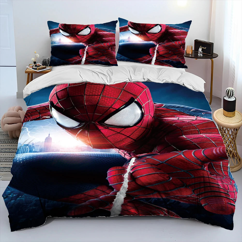 23 Style Spider Man Cartoon Marvel Comforter Bedding Set