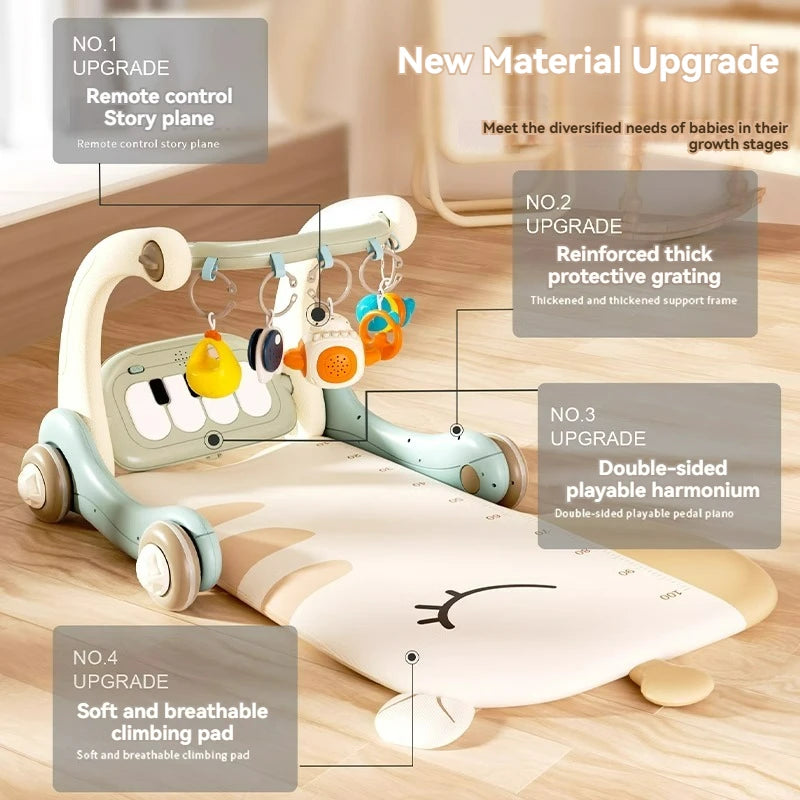 4 In 1 Newborn Baby Walker Fitness Frame With Music Light