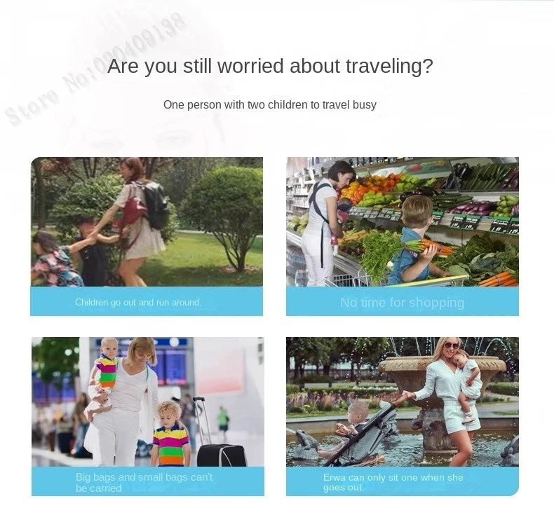 Twins Baby Stroller Can Sit And Lie Down Folding Lightweight