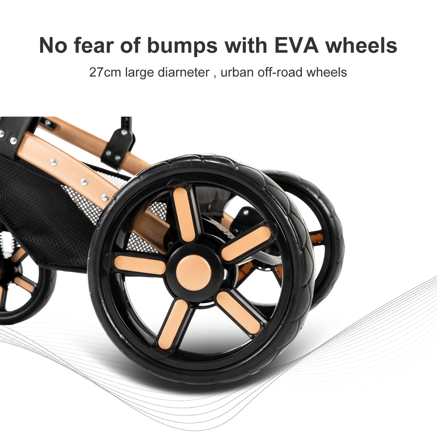 High Quality Newborn Lightweight Baby Stroller 3 in 1 ISOfix