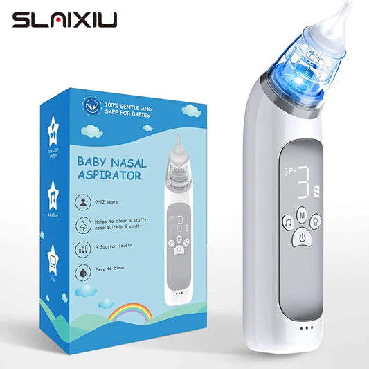 Baby Electric Nasal Aspirator Nose Suction Device with Food Grade Silicone Mouthpiece 3 Suction Modes