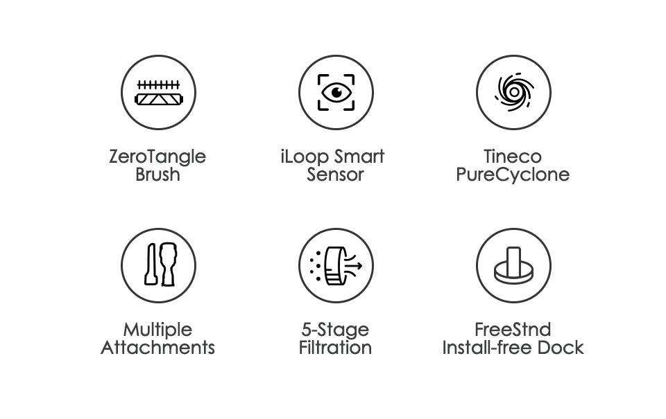 Tineco Pure One S15 Ess Smart Cordless Vacuum Cleaner Stick Brush Deep Clean Hard Floor Carpets Pet Hair Clean LED Light