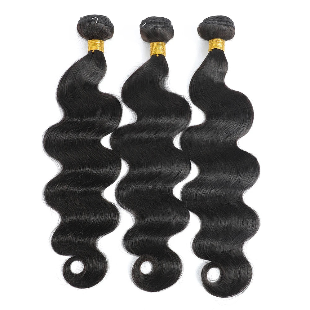 10A Brazilian Body Wave Bundles with 4x4 Lace Closure Brown Blonde Human Hair Remy 3/4 Bundles